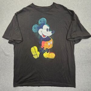 Disney Mickey Mouse Men's T-Shirt Black 2X Cotton Graphic Print